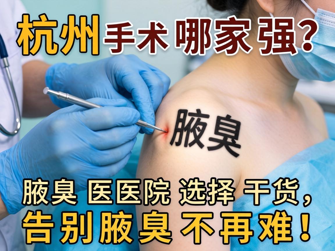 杭州腋臭手术哪家强？腋臭医院选择干货，告别腋臭不再难！