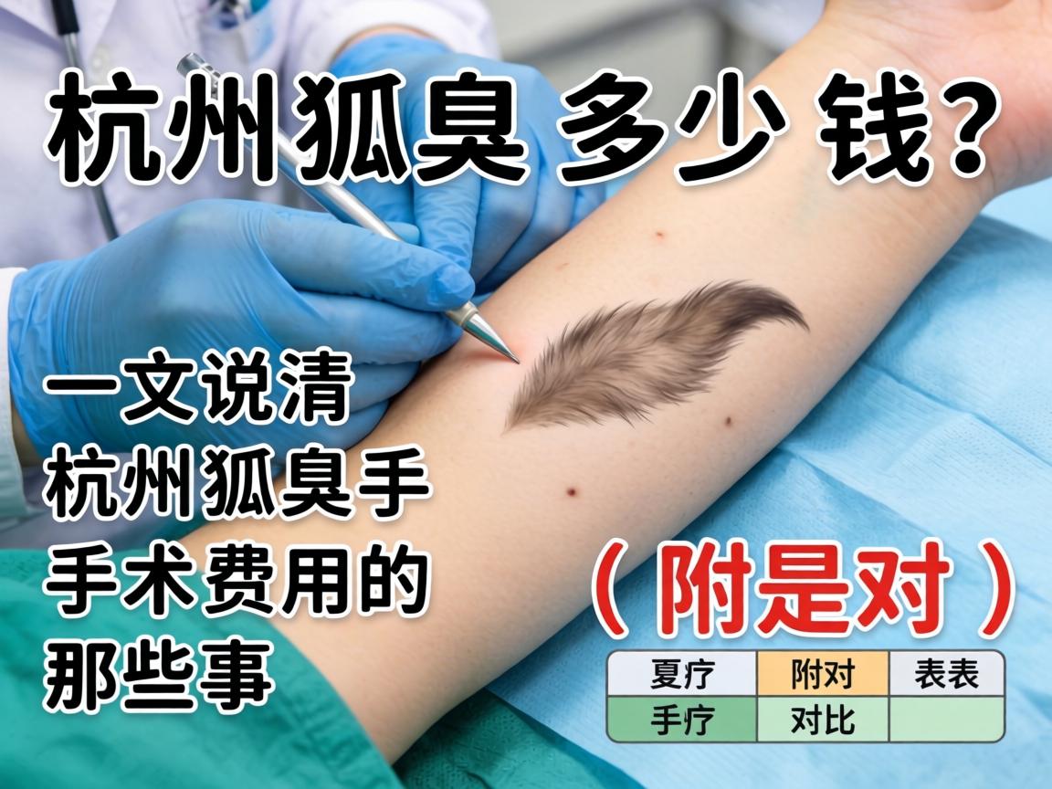 杭州狐臭手术多少钱？一文说清杭州狐臭手术费用的那些事（附对比表）