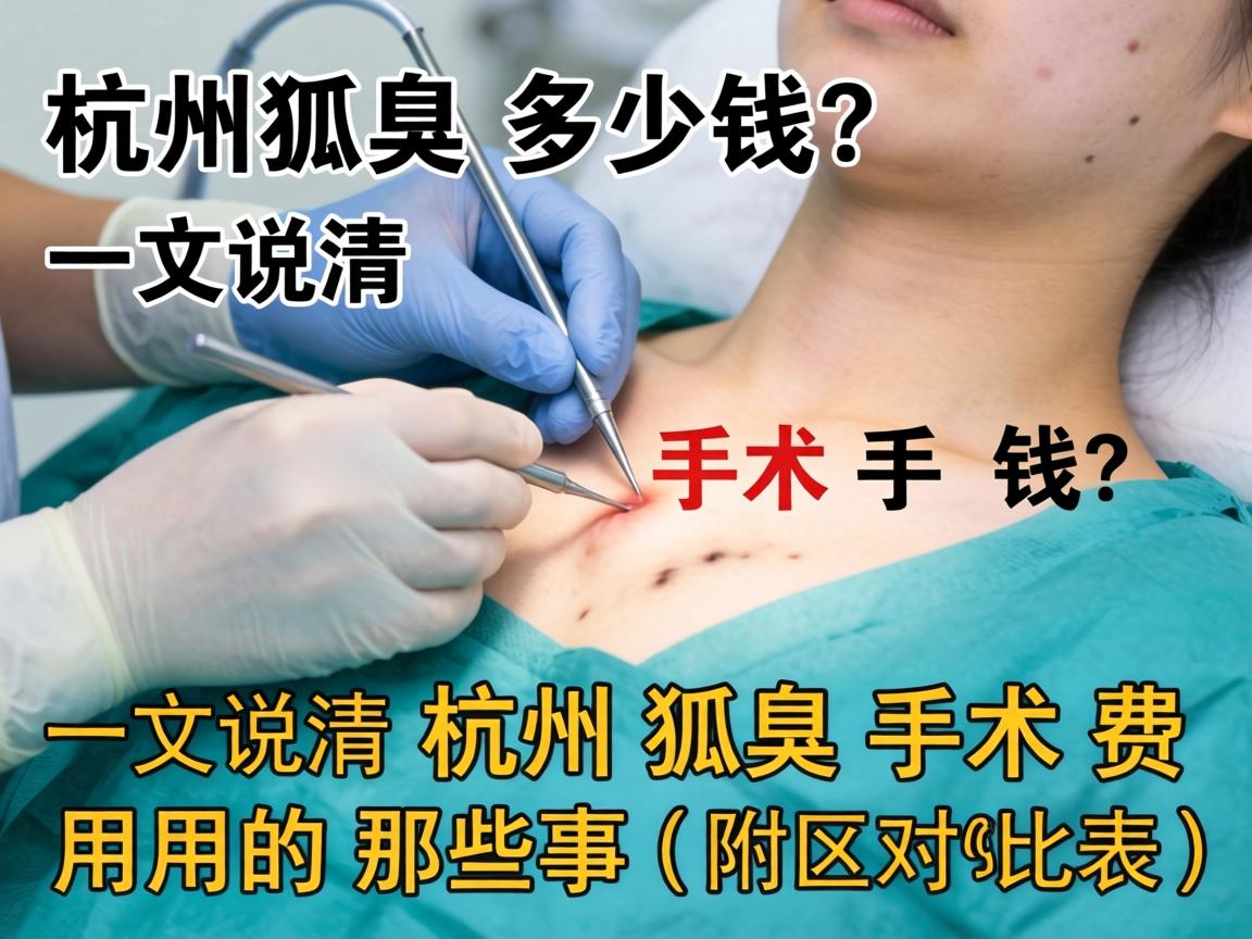 杭州狐臭手术多少钱？一文说清杭州狐臭手术费用的那些事（附对比表）
