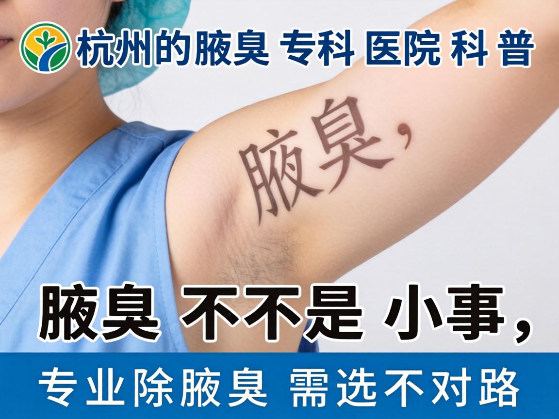 杭州腋臭专科医院科普，腋臭不是小事，专业除腋臭需选对路