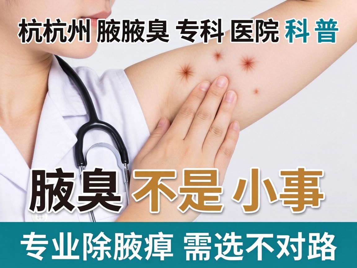 杭州腋臭专科医院科普，腋臭不是小事，专业除腋臭需选对路