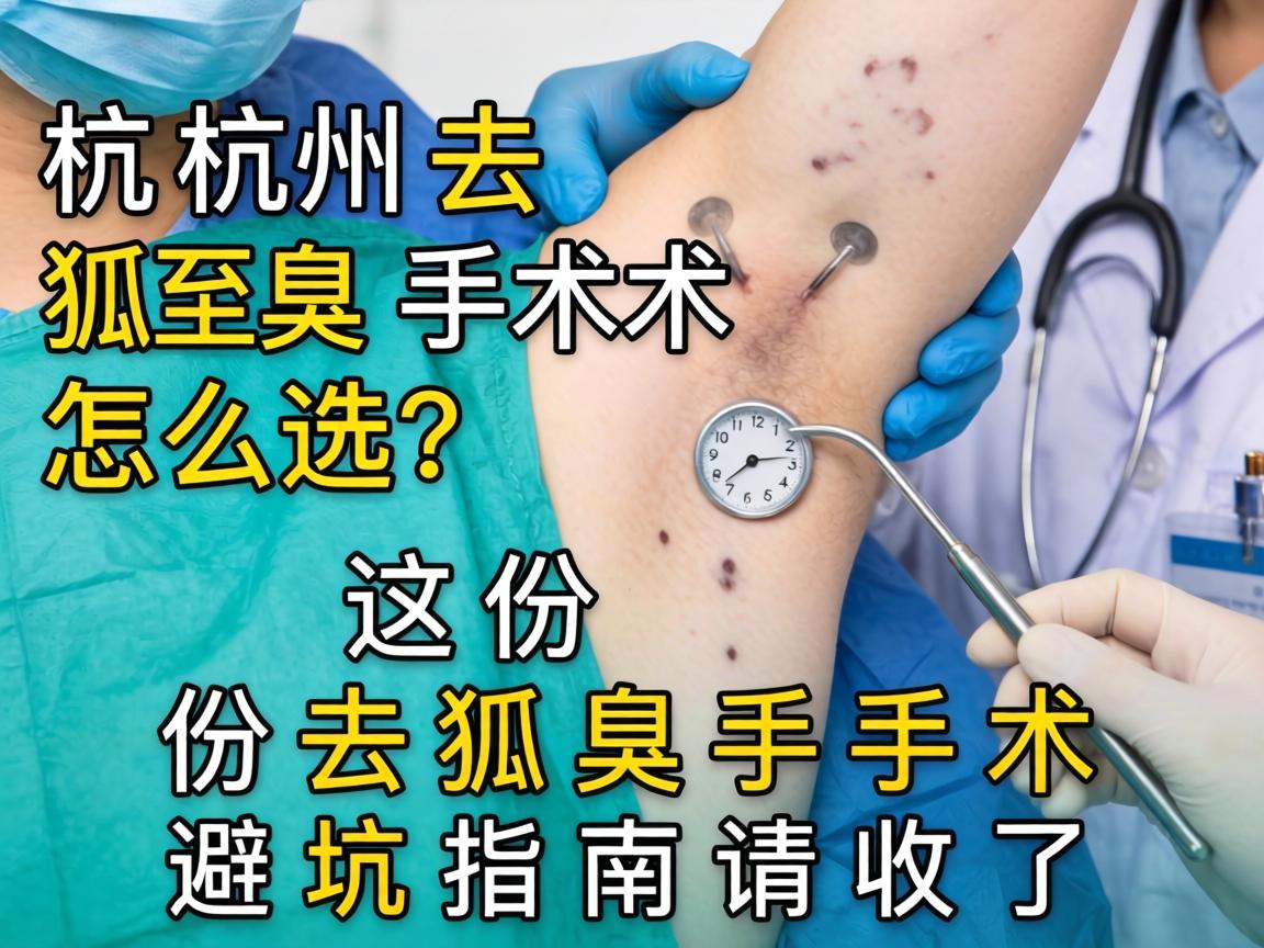 杭州去狐臭手术怎么选？这份去狐臭手术避坑指南请收好