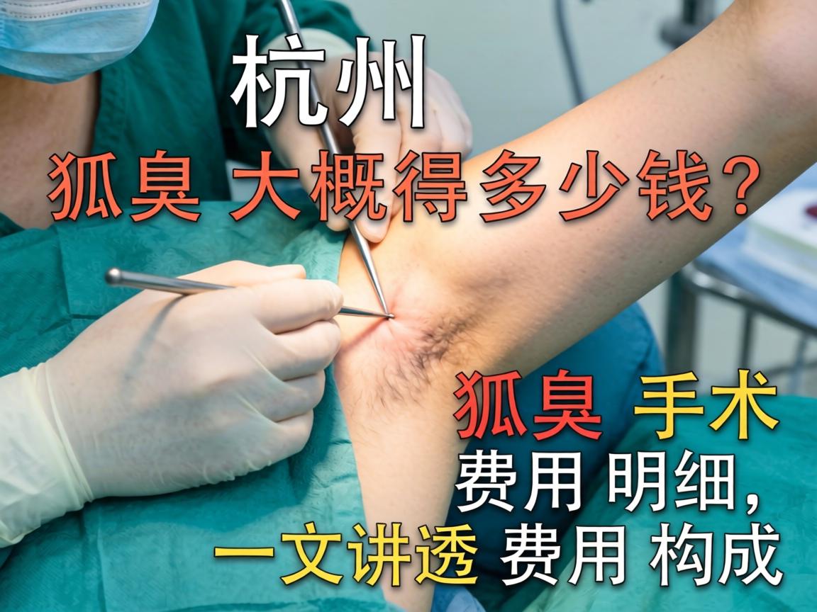杭州狐臭手术大概得多少钱？狐臭手术费用明细，一文讲透费用构成