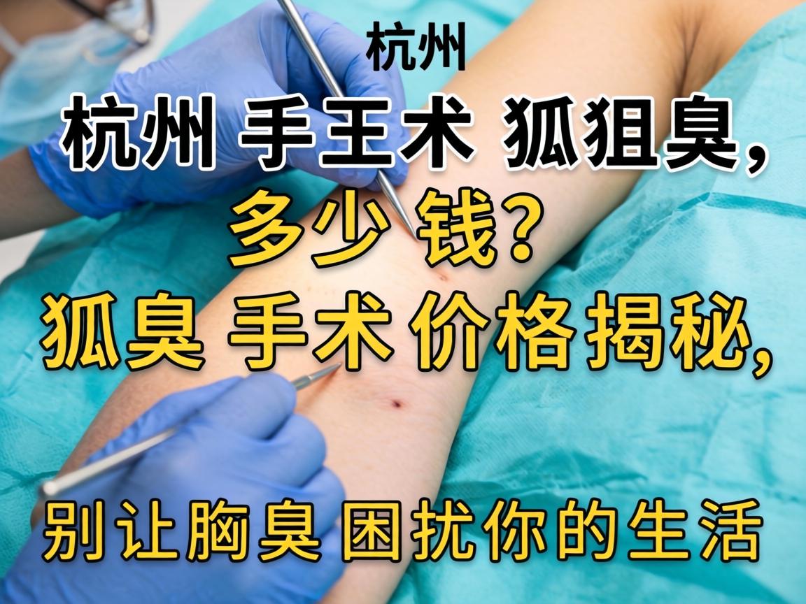 杭州狐臭手术多少钱？狐臭手术价格揭秘，别让腋臭困扰你的生活
