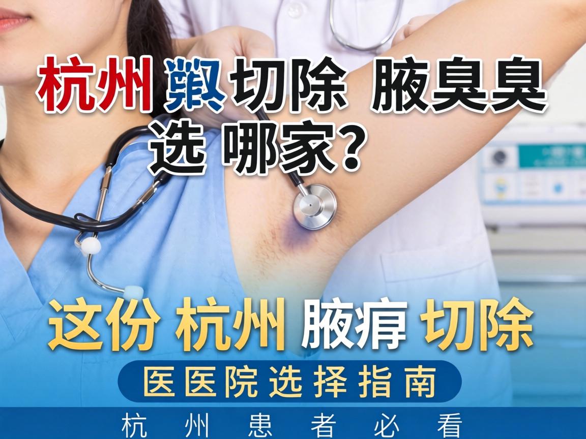 杭州切除腋臭选哪家？这份杭州腋臭切除医院选择指南，杭州患者必看