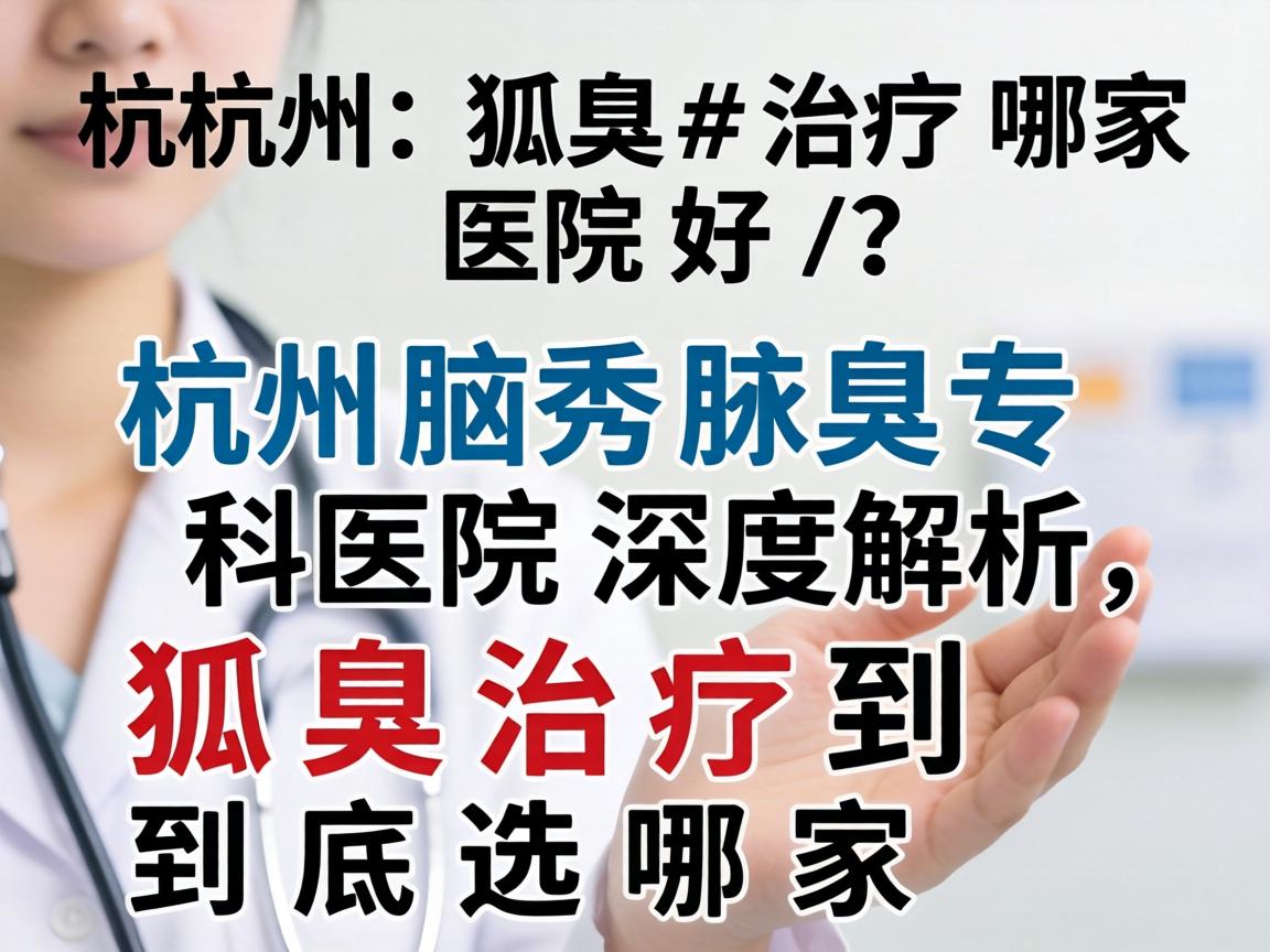 杭州狐臭治疗哪家医院好？杭州腋秀腋臭专科医院深度解析，狐臭治疗到底选哪家