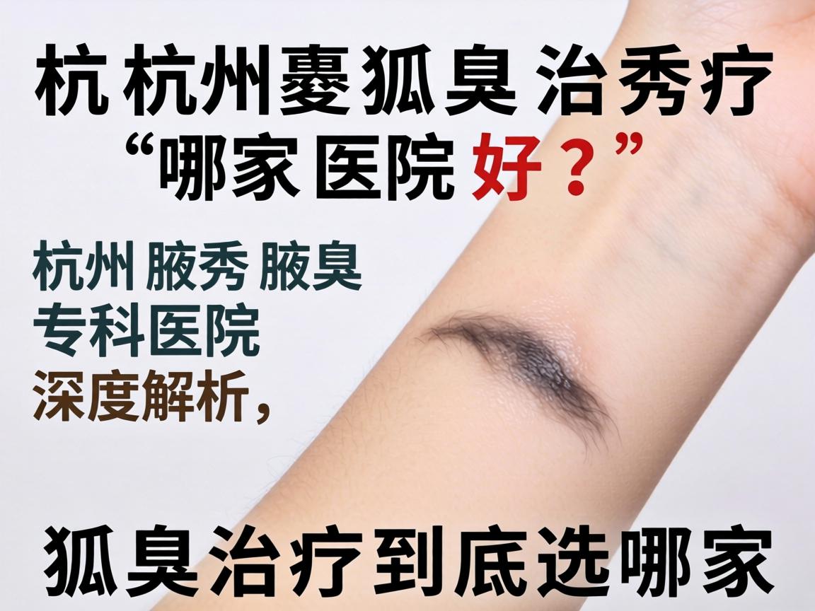 杭州狐臭治疗哪家医院好？杭州腋秀腋臭专科医院深度解析，狐臭治疗到底选哪家