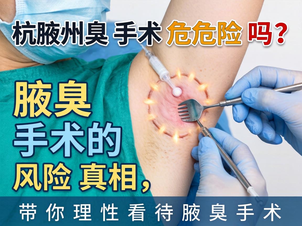杭州腋臭手术危险吗？腋臭手术的风险真相，带你理性看待腋臭手术