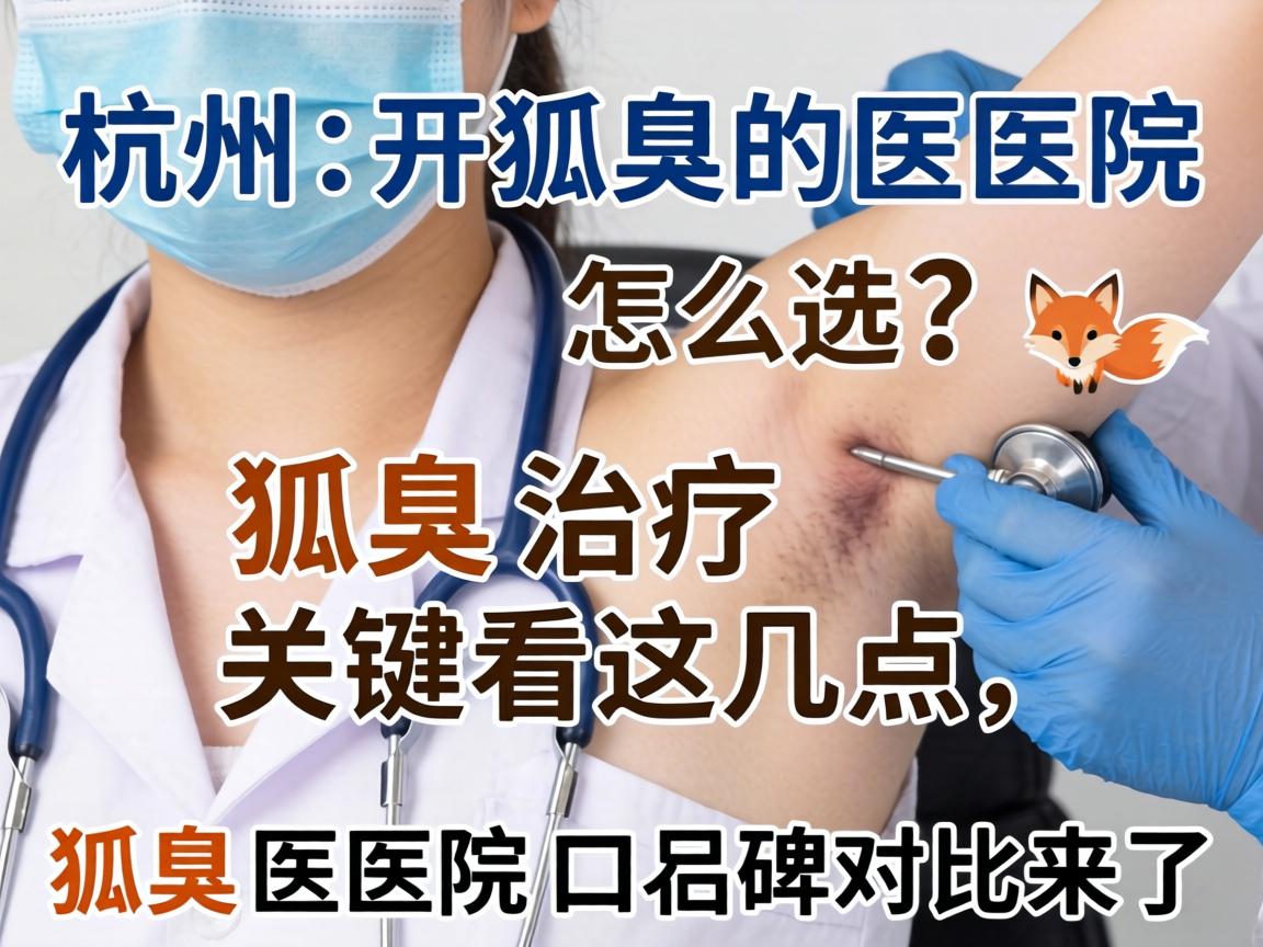 杭州狐臭医院怎么选？狐臭治疗关键看这几点，狐臭医院口碑对比来了