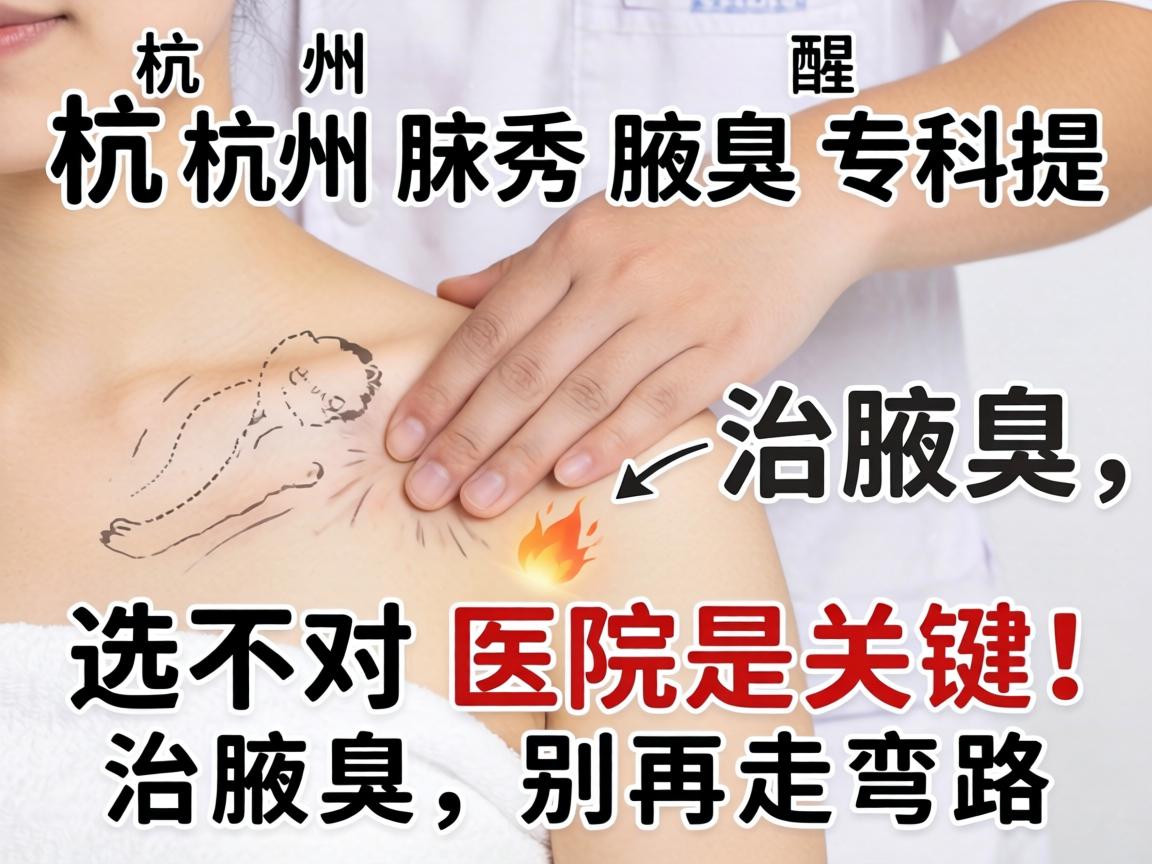 杭州腋秀腋臭专科提醒，治腋臭，选对医院是关键！治腋臭，别再走弯路