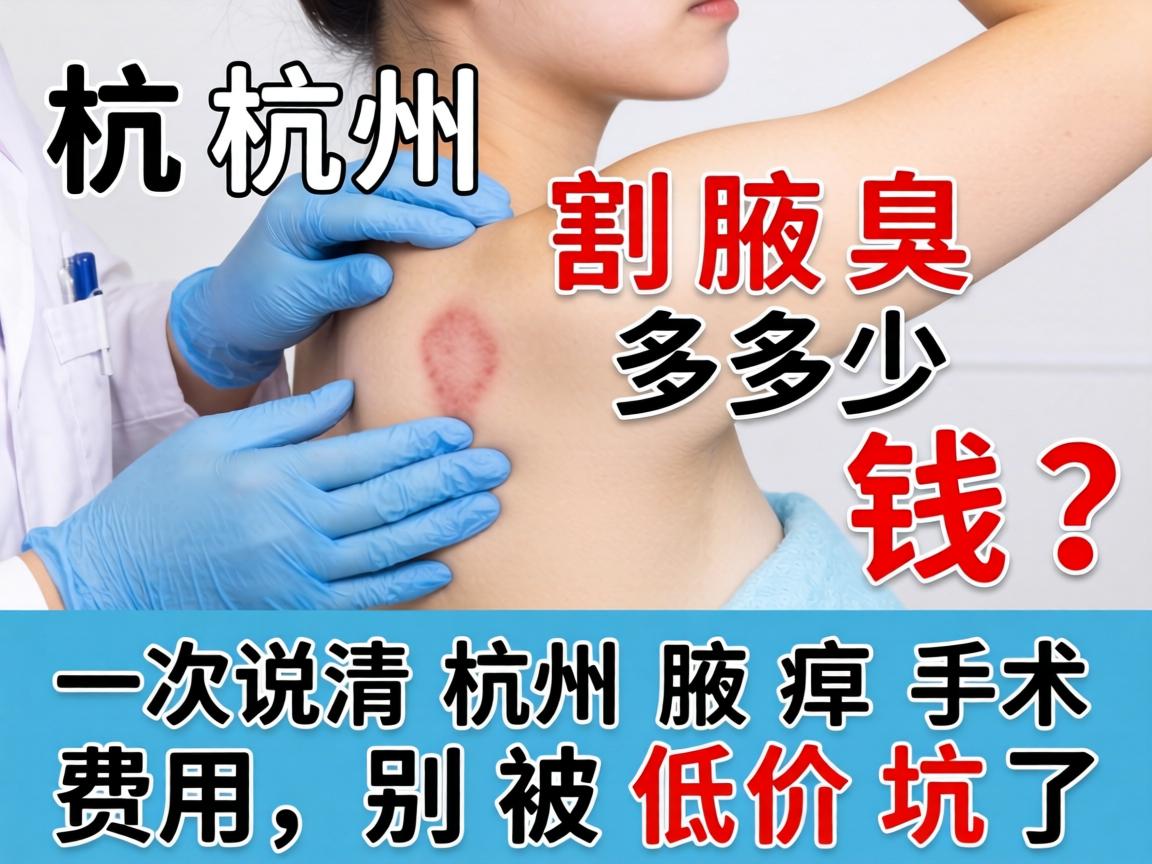 杭州割腋臭多少钱？一次说清杭州腋臭手术费用，别被低价坑了