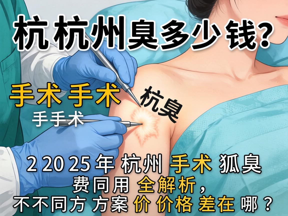 杭州腋臭手术多少钱？2025年杭州手术狐臭费用全解析，不同方案价格差在哪？