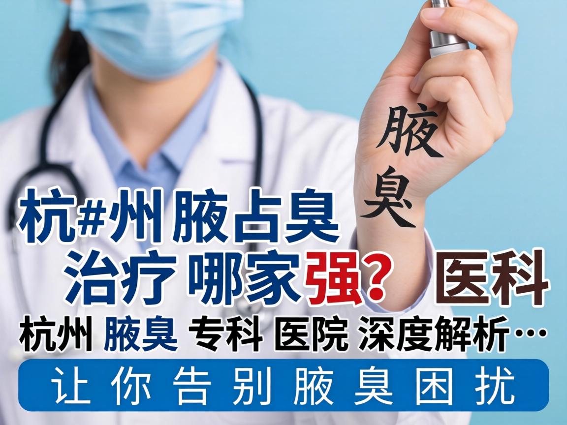 杭州腋臭治疗哪家强？杭州腋臭专科医院深度解析，让你告别腋臭困扰