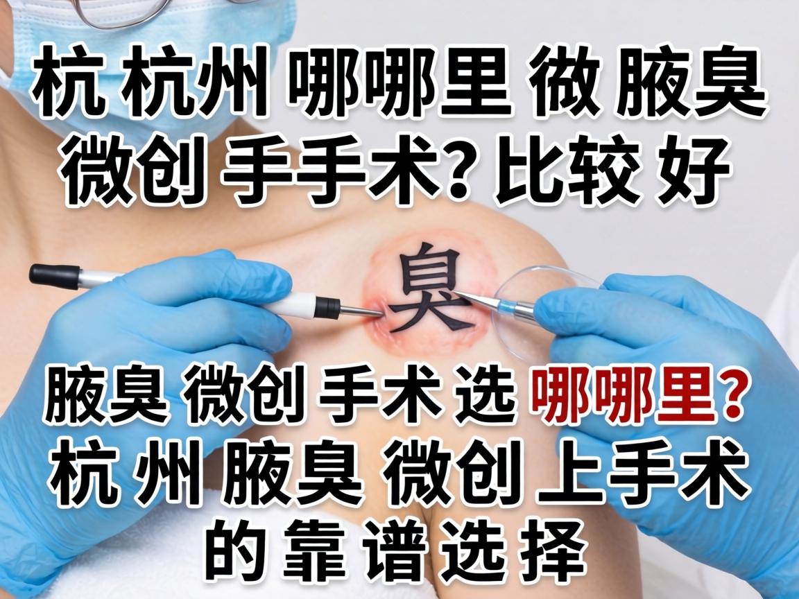 杭州哪里做腋臭微创手术比较好？腋臭微创手术选哪里？杭州腋臭微创手术的靠谱选择