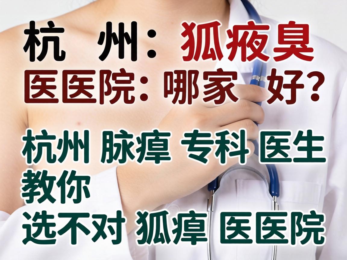 杭州狐臭医院哪家好？杭州腋臭专科医生教你选对狐臭医院