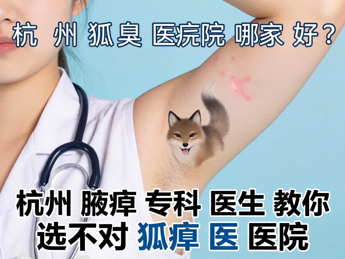 杭州狐臭医院哪家好？杭州腋臭专科医生教你选对狐臭医院