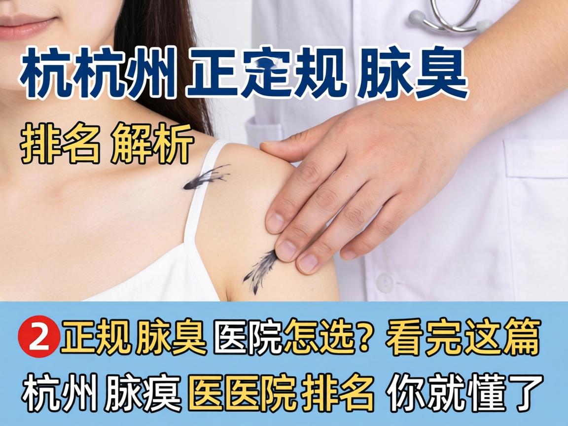 杭州正规腋臭医院排名解析，正规腋臭医院怎么选？看完这篇杭州腋臭医院排名你就懂了