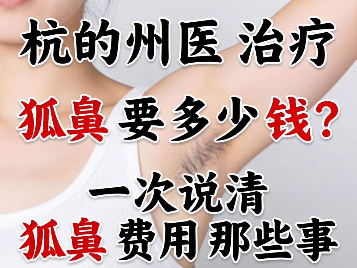 杭州治疗狐臭要多少钱？一次说清狐臭费用那些事