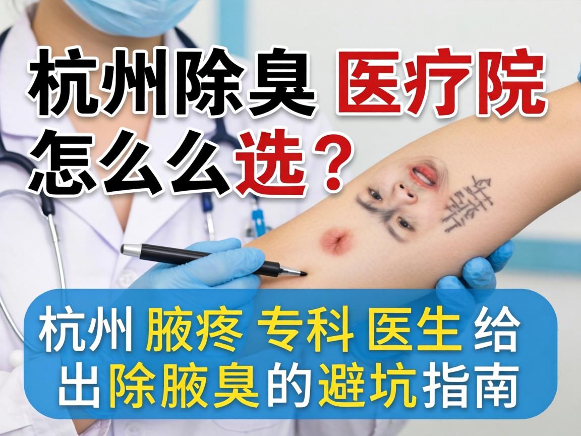杭州除腋臭医院怎么选？杭州腋臭专科医生给出除腋臭的避坑指南