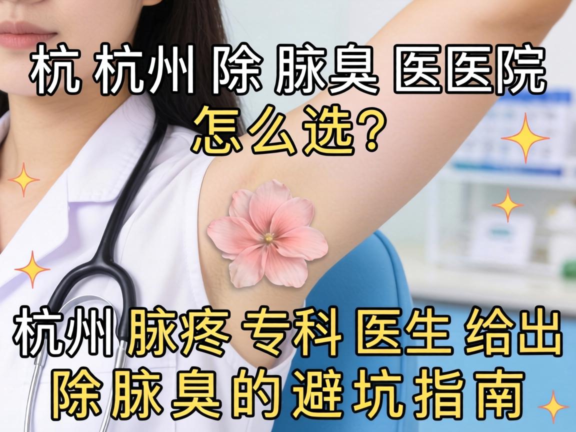 杭州除腋臭医院怎么选？杭州腋臭专科医生给出除腋臭的避坑指南