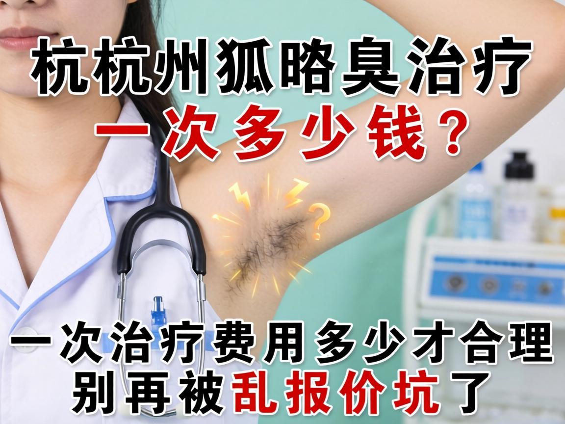 杭州狐臭治疗一次多少钱？一次治疗费用多少才合理？别再被乱报价坑了
