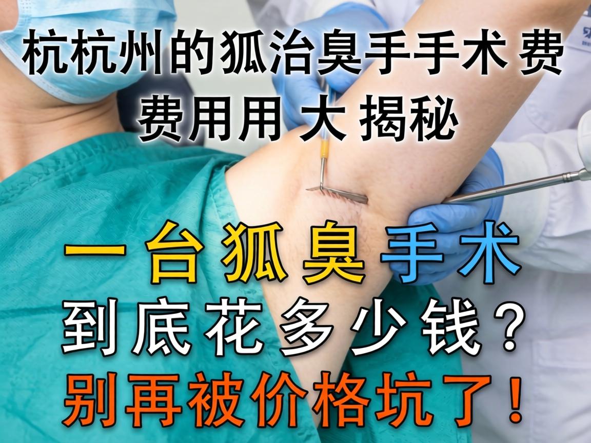 杭州狐臭手术费用大揭秘，一台狐臭手术到底花多少钱？别再被价格坑了！