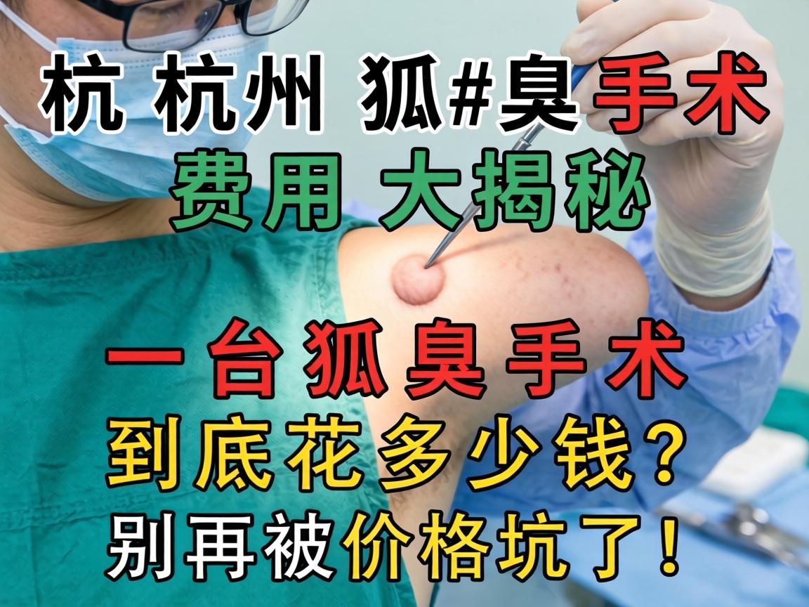 杭州狐臭手术费用大揭秘，一台狐臭手术到底花多少钱？别再被价格坑了！