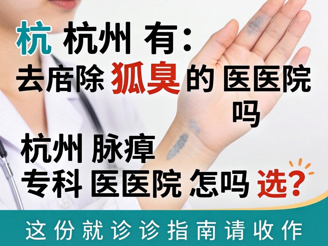 杭州有去除狐臭的医院吗？杭州腋臭专科医院怎么选？这份就诊指南请收好