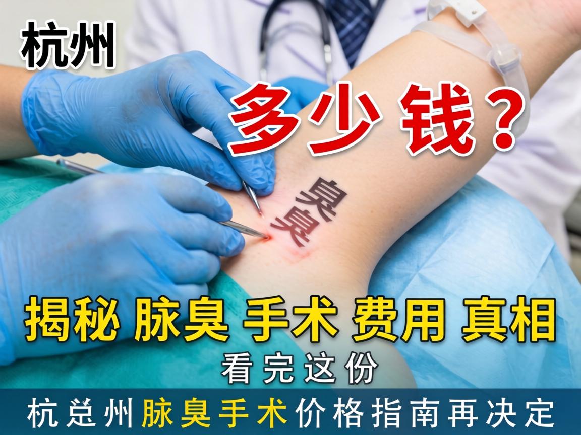 杭州腋臭手术多少钱？揭秘腋臭手术费用真相，看完这份杭州腋臭手术价格指南再决定