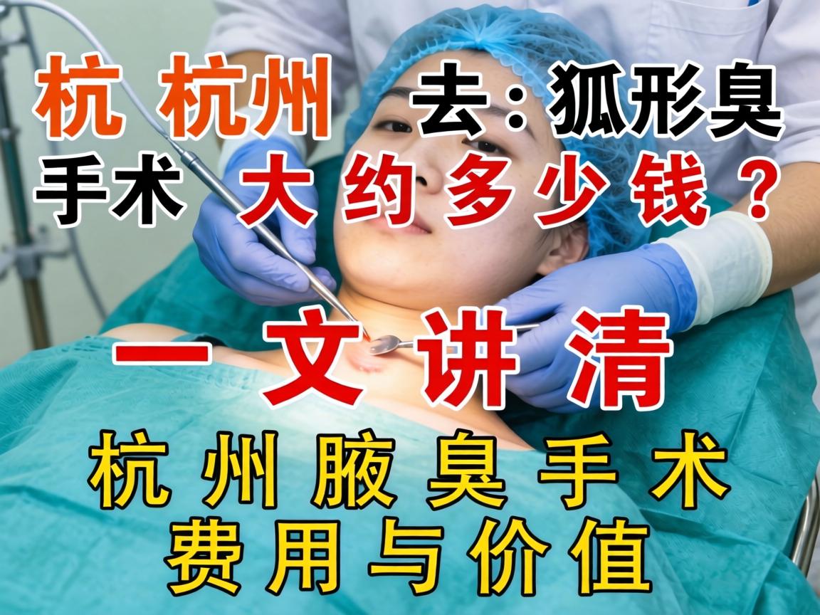 杭州去狐臭手术大约多少钱？一文讲清杭州腋臭手术费用与价值