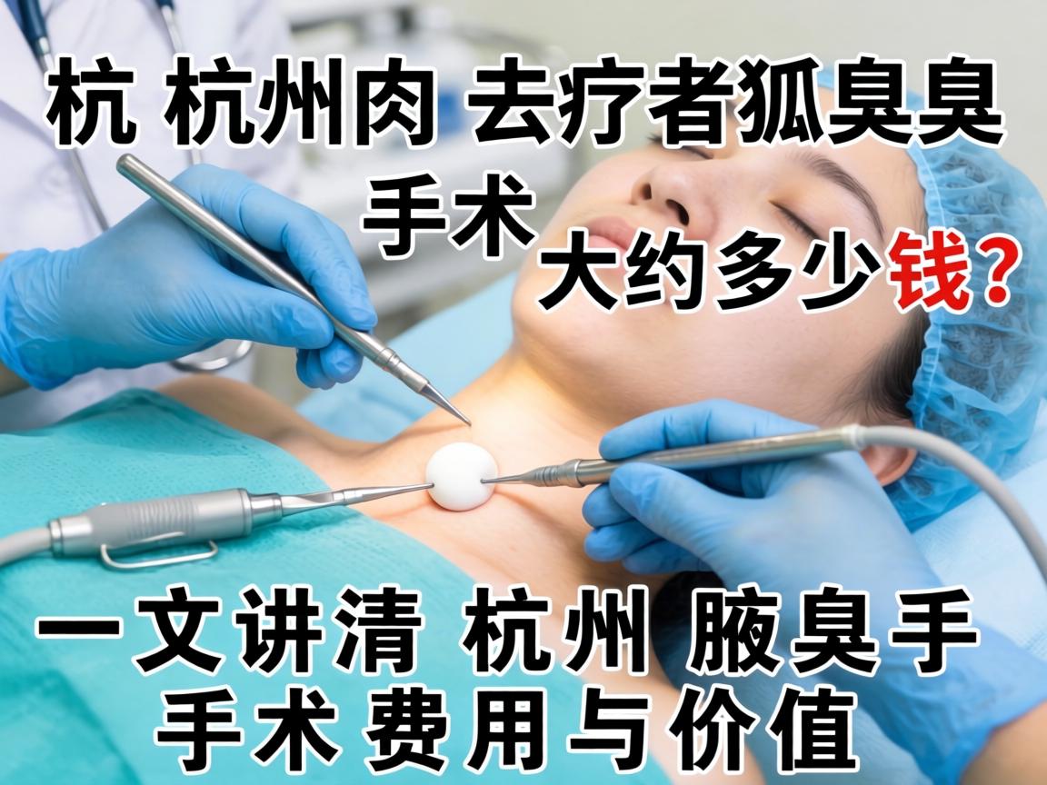杭州去狐臭手术大约多少钱？一文讲清杭州腋臭手术费用与价值