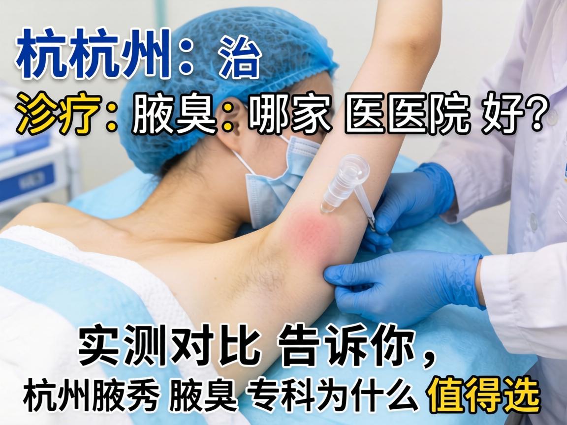 杭州治疗腋臭哪家医院好？实测对比告诉你，杭州腋秀腋臭专科为什么值得选