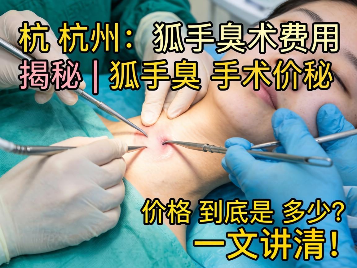 杭州狐臭手术费用揭秘，狐臭手术价格到底是多少？一文讲清！