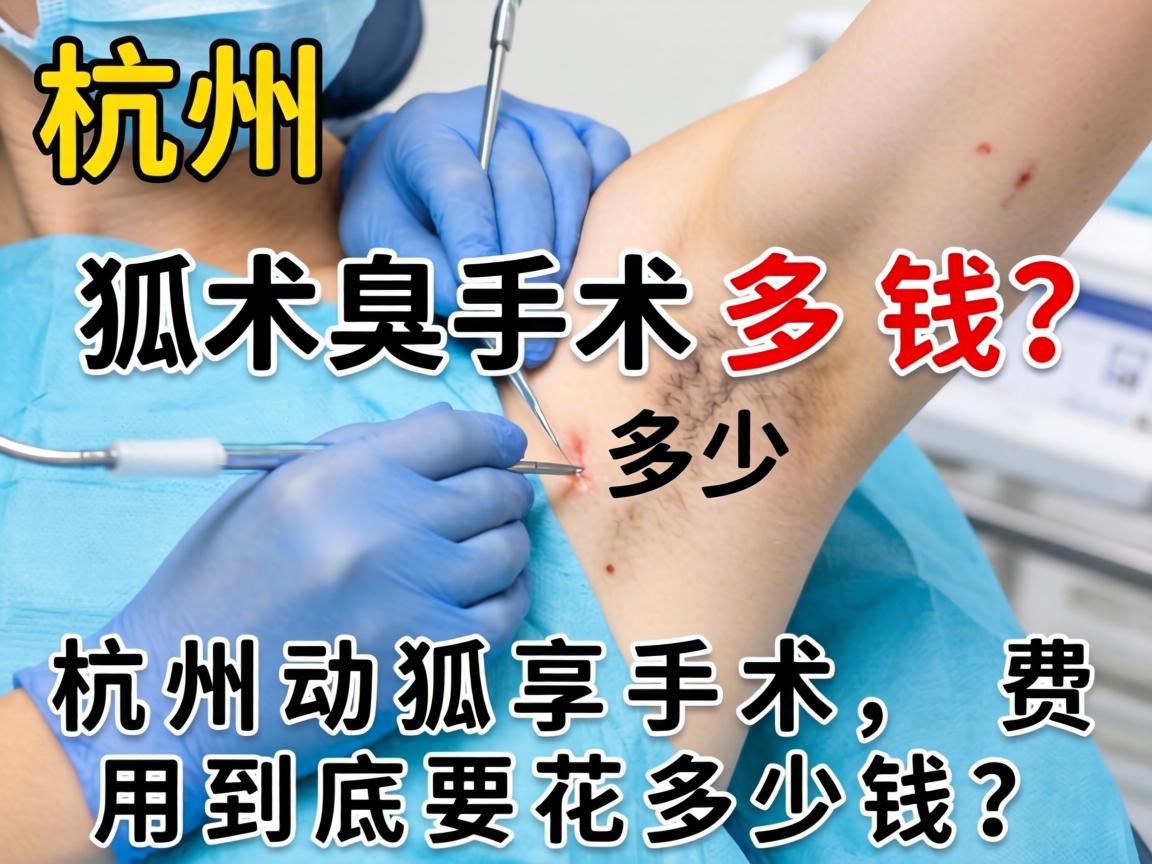 杭州狐臭手术多少钱？在杭州动狐臭手术，费用到底要花多少钱？