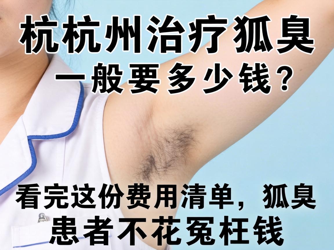 杭州治疗狐臭一般要多少钱？看完这份费用清单，狐臭患者不花冤枉钱