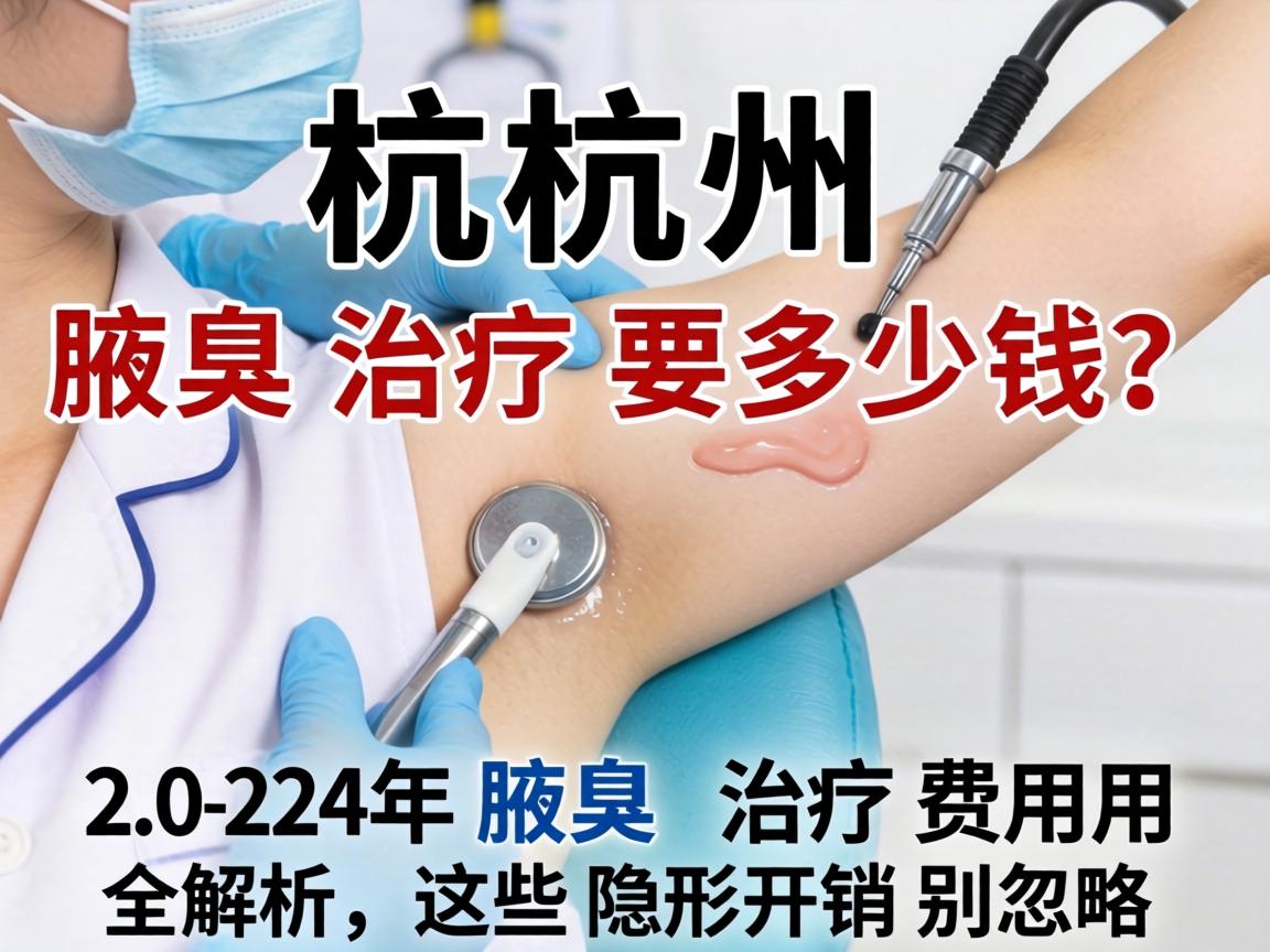 杭州腋臭治疗要多少钱？2024年腋臭治疗费用全解析，这些隐形开销别忽略