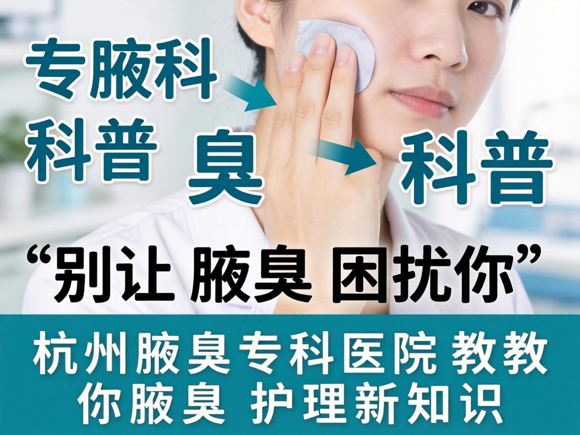 腋臭专科科普，别让腋臭困扰你，杭州腋臭专科医院教你腋臭护理新知识