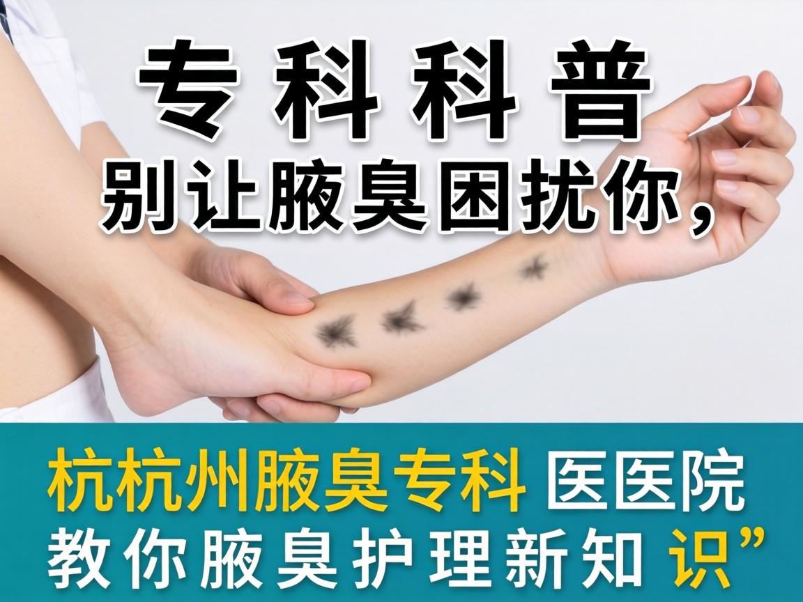 腋臭专科科普，别让腋臭困扰你，杭州腋臭专科医院教你腋臭护理新知识
