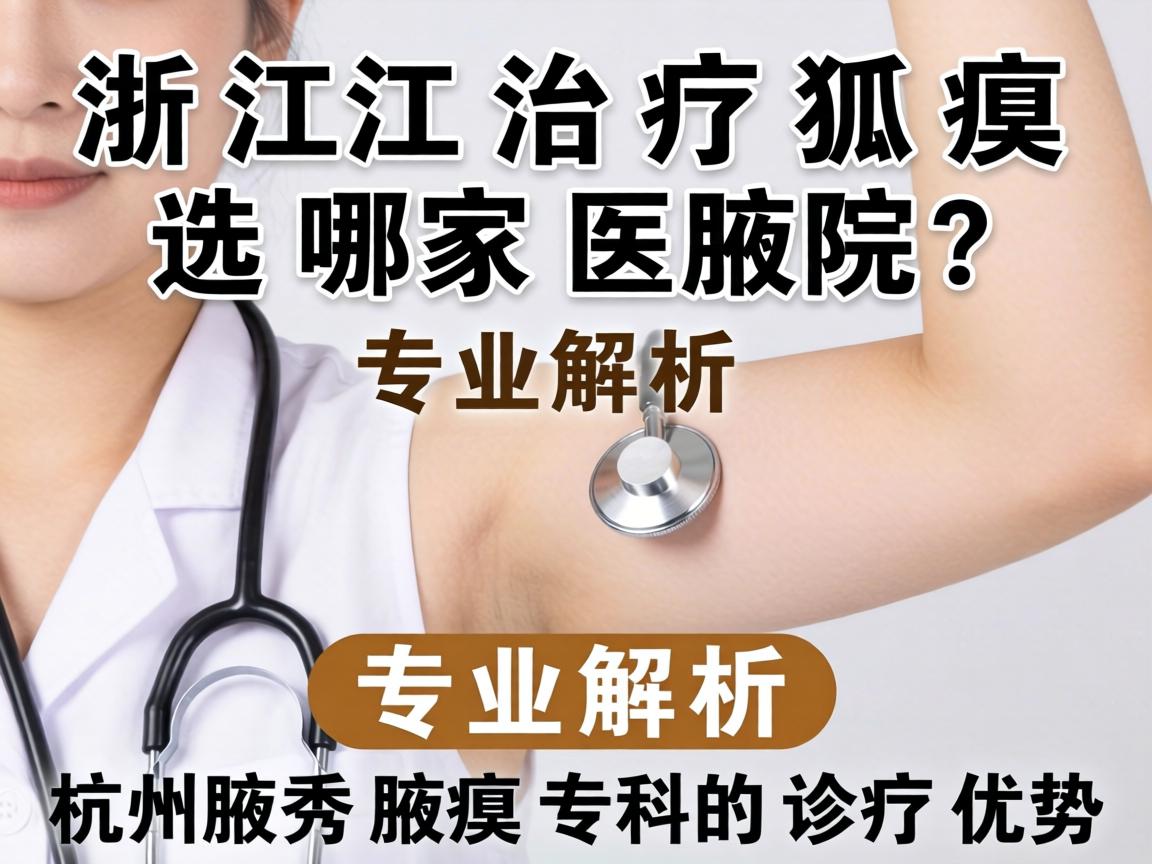 浙江治疗狐臭选哪家医院？专业解析杭州腋秀腋臭专科的诊疗优势