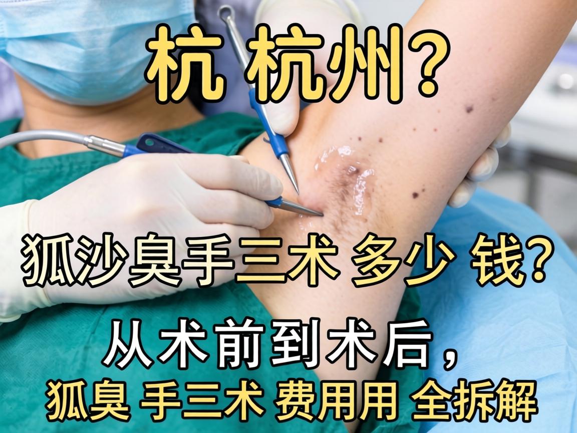 杭州狐臭手术多少钱？从术前到术后，狐臭手术费用全拆解