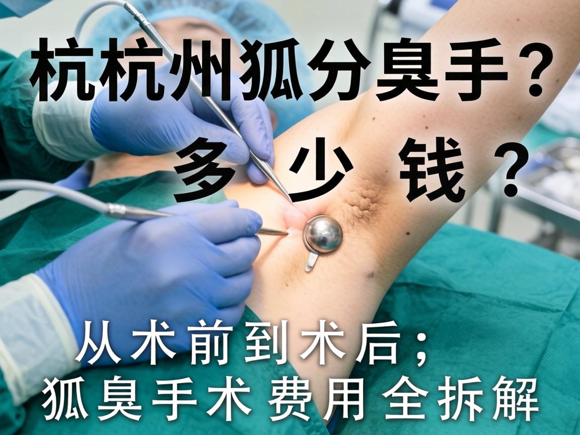 杭州狐臭手术多少钱？从术前到术后，狐臭手术费用全拆解