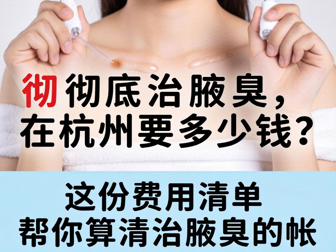 彻底治腋臭在杭州要多少钱？这份费用清单帮你算清治腋臭的账