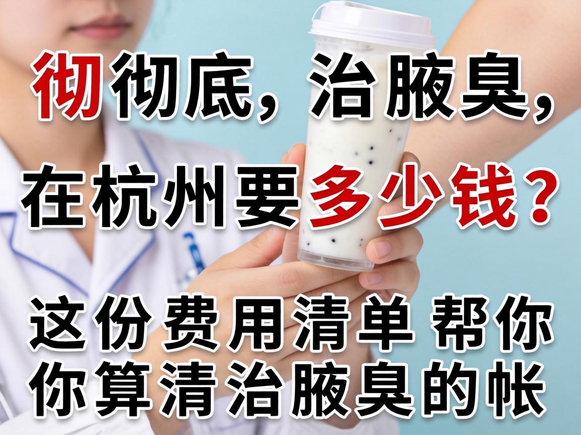 彻底治腋臭在杭州要多少钱？这份费用清单帮你算清治腋臭的账