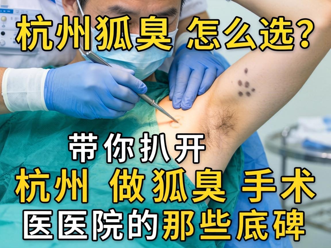 杭州狐臭手术怎么选？带你扒开杭州做狐臭手术医院的那些底牌