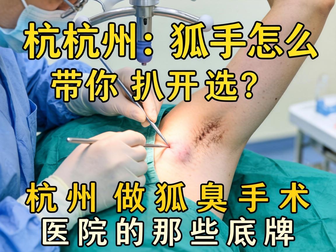 杭州狐臭手术怎么选？带你扒开杭州做狐臭手术医院的那些底牌