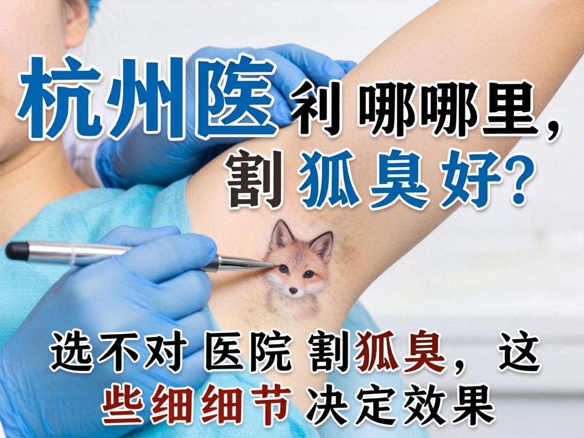 杭州哪里割狐臭好？选对医院割狐臭，这些细节决定效果