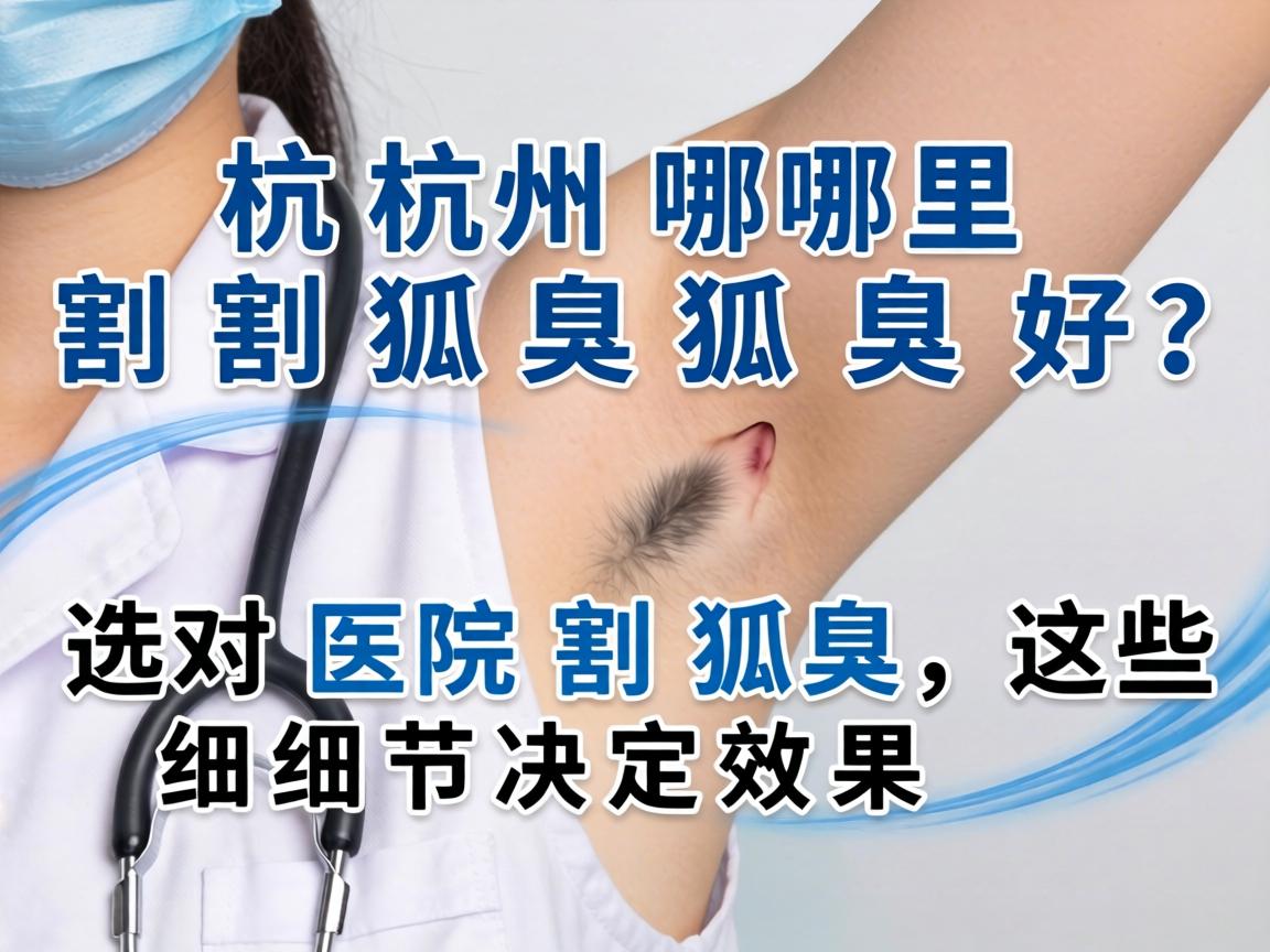 杭州哪里割狐臭好？选对医院割狐臭，这些细节决定效果