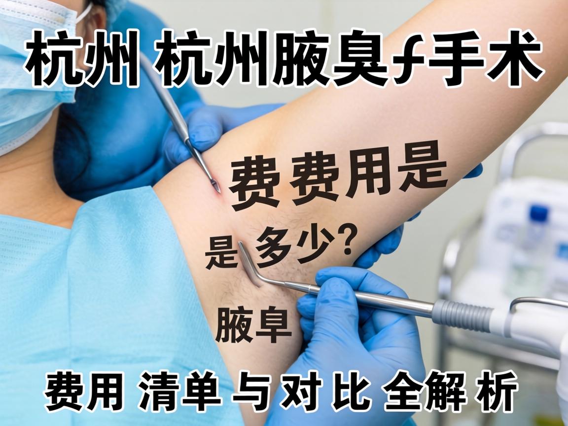 杭州腋臭手术费用是多少？费用清单与对比全解析