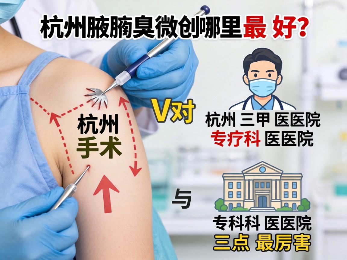 杭州腋臭微创手术哪里最好？对比杭州三甲医院与专科医院，这三点最厉害
