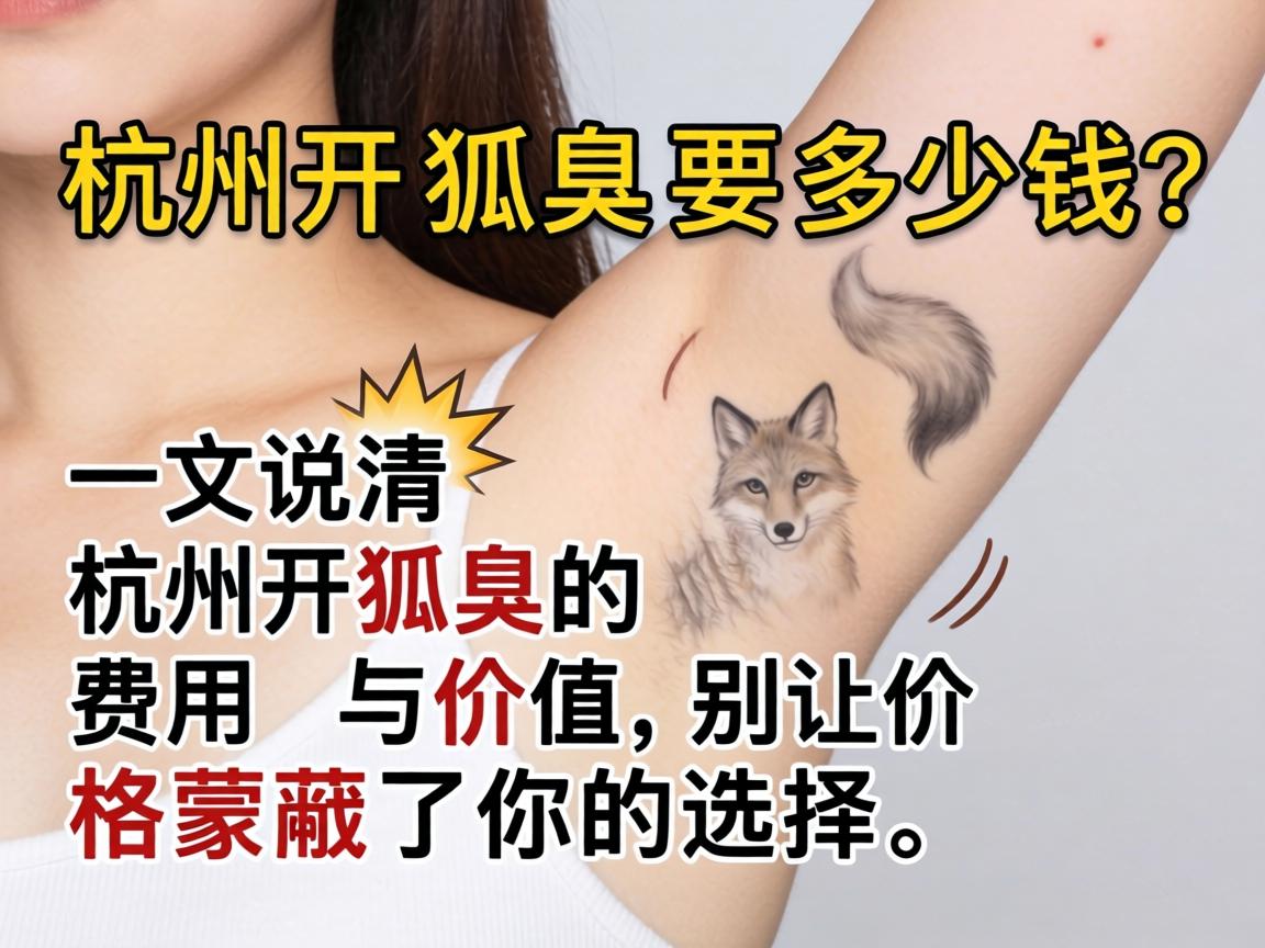 杭州开狐臭要多少钱？一文说清杭州开狐臭的费用与价值，别让价格蒙蔽了你的选择